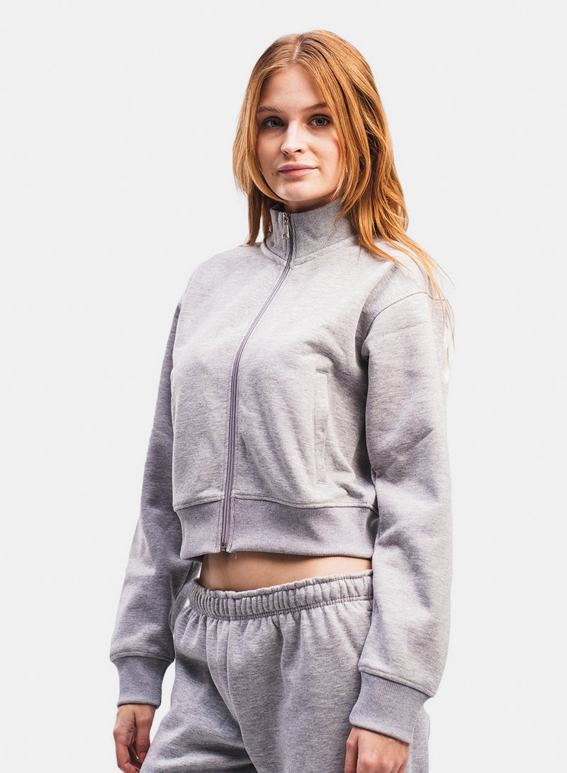 Cropped Zip Up